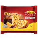 Pasca cu brânză, stafide și portocale confiate Boromir, prezentată pe o farfurie, în ambalaj de sărbătoare, pentru dulciuri și snacks.