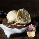 Romanian Branza de burduf cu gust bland from De la ferma, 350g package of traditional Romanian sheep's milk cheese.